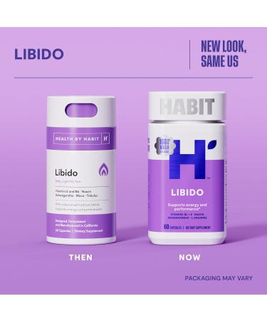 Habit Libido Supplement - Natural Aphrodisiac with Maca Ashwagandha & L-Arginine | Vegan Non-GMO 60 Capsules | Boost Energy & Performance - Buy Online on GoSupps.com