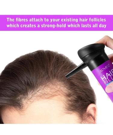 Professional Quality Hair Fibers for Women Dark Brown Keratin Powder for Instant Thicker Hair Hides Hair Loss in 15 Seconds with Applicator - Buy Online on GoSupps.com