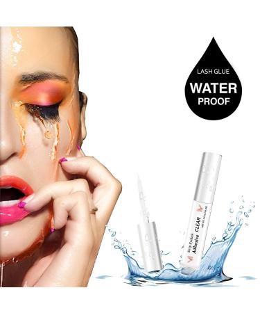 Clear Waterproof Eyelash Glue | Super Strong Hold Adhesive for Sensitive Eyes - 0.18 oz - Buy Online on GoSupps.com
