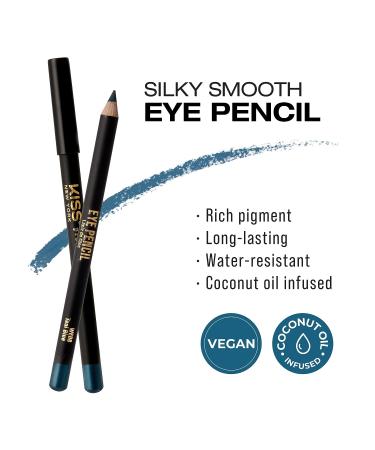 kiss new york Professional Slim Eye Pencil | Creamy Soft Eyeliner in Teal Blue | Long-Lasting Water-Resistant Formula for Natural Eye Makeup - Buy Online on GoSupps.com