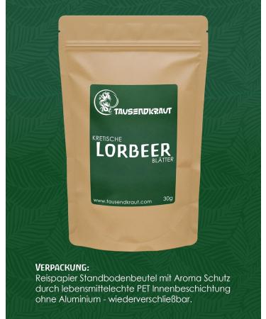 Cretan Bay Leaves (30g) I Hand-selected and gently dried I 100% pure and natural bay leaves I Premium millennial quality - Buy Online on GoSupps.com