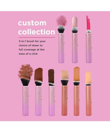 Real Techniques 3 in 1 Customizable Contouring Brush | Powder & Bronzer Makeup Tool - International Shipping Available - Buy Online on GoSupps.com