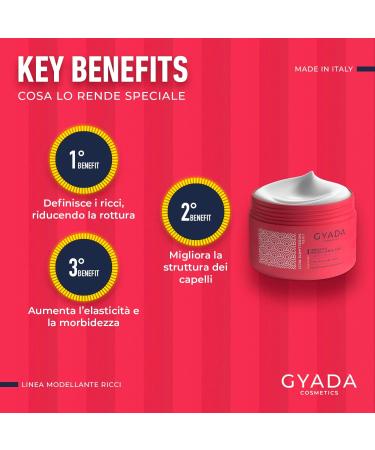  GYADA COSMETICS GYADA COSMETICS Curly Styling Pack for brittle and frizzy hair increases curl hold intense detangling and elasticizing action with hydrolyzed plant proteins 250 ml - Buy Online on GoSupps.com