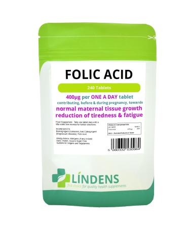 Folic Acid Tablets 3-Pack 720 Tablets 400mcg - ONE A Day (folacin Vitamin B-9)
