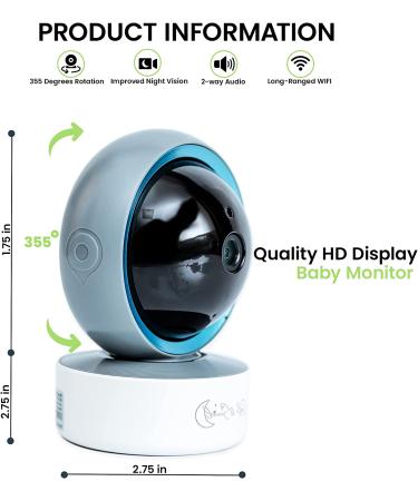 Safe & Sound HD Video Baby Monitor | Long Range Wi-Fi | 2-Way Audio | Night Vision Camera | 355 Rotation - Buy Online on GoSupps.com