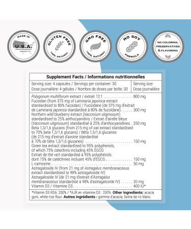 Supersmart - Stem Cells Activator (Advanced Formula) - with Astragaloside, Fuidocan - Natural Stem Cells Supplement | Non-GMO & Gluten Free - 120 Vegetarian Capsules - Buy Online on GoSupps.com