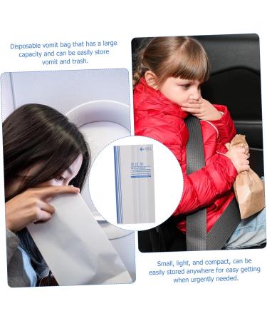 ULTECHNOVO 100pcs Car Trash Bag Disposable Vomit Bags - Motion Sickness & Emesis Bags for Kids - Buy Online on GoSupps.com