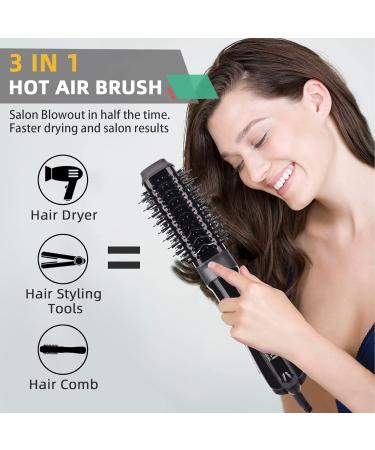 3-in-1 Hair Dryer Brush & Hot Air Volumizer - 1000W Lightweight Ceramic Styler for Drying Straightening & Curling - Buy Online on GoSupps.com