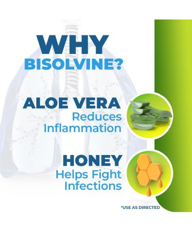 Bisolvine Aloe-Miel Cough Syrup - Effective Cough Suppressant & Expectorant with Guaifenesin & Dextromethorphan for Throat Relief & Mucus Control - Cold & Cough Relief Solution 6 fl oz 2-Pack - Buy Online on GoSupps.com