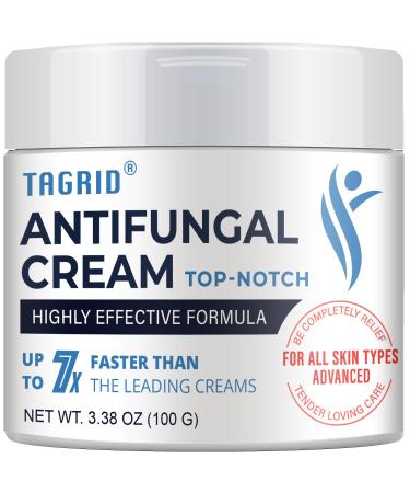 TAGRID Top-Notch Antifungal Cream - Relieve Stubborn Ringworm Jock Itch Eczema Tinea Versicolor Athlete's Foot for Humans Seborrheic Dermatitis Psoriasis Cream 3.4 oz Dark Blue