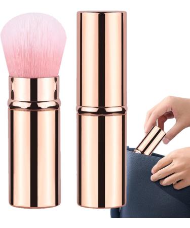 Sklmdrnk Portable Makeup Brush | Telescopic Small Cosmetics Brushes - Soft Face Makeup Brushes Beginner Friendly Powder Brush for Foundation Gold - Buy Online on GoSupps.com