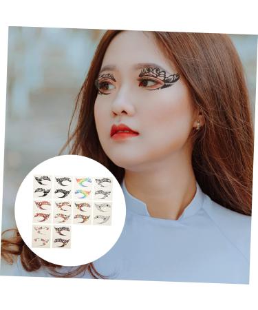 FOMIYES 20 Pairs Eyeliner Eyeshadow Stickers Stickers Cosplay Eye Temporary Eye Makeup Stickers Face 7.2x4cmx2pcs As Shownx2pcs - Buy Online on GoSupps.com
