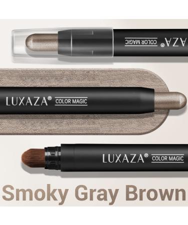 LUXAZA Smoky Gray Brown Eyeshadow Stick - Waterproof Creamy Metallic Pencil Crayon - Buy Online on GoSupps.com