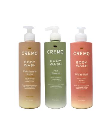 Cremo Womens Body Wash Set White Jasmine Amber Pear Blossom Wild Iris Musk 16 fl oz Each
