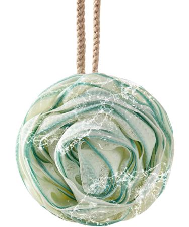 Soft Bath Balls Large Rose Bath Sponge Women & Men Skin Friendly Body Scrubber Soft Shower Balls with Lanyard for Home Green - Buy Online on GoSupps.com