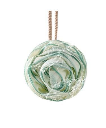 Shower Sponges for Body Multipurpose Rose Bath Sponge | Cute Bath Balls with Lanyard Portable Bath Supplies for Home Apartment Bathroom Dormitory Green
