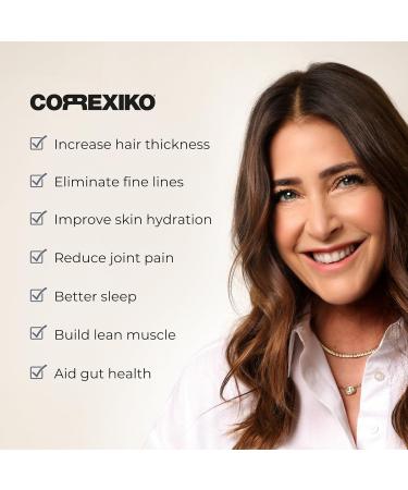 CORREXIKO Premium Marine Collagen Powder - 30 Servings, Wild Caught Fish from Canada - Protein Peptides for Skin, Hair, Nails, Joints & Digestive Health - Buy Online on GoSupps.com