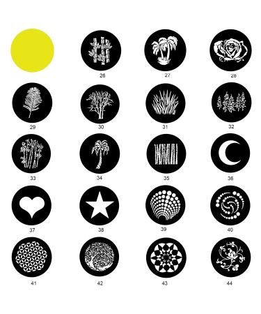 WELLMAKING G-40 Film Sheet GOBO Set for Snoot, Concender, Led Light with Green Colors Gels Yellow