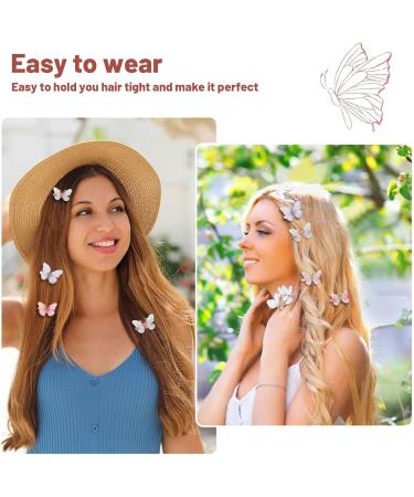 Mezrkuwr 10 Pieces Butterfly Clips Small Hair Clips Rhinestone Butterfly Clips Cute Hair Clips Headwear Hair Accessories for Wedding - Buy Online on GoSupps.com