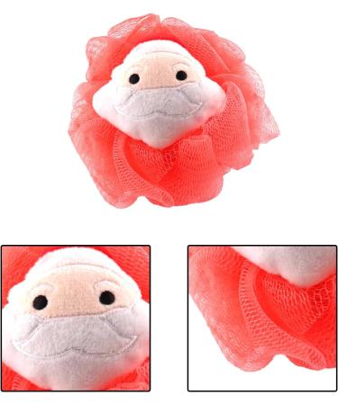 Miaija Christmas Bath Sponges Cartoon Xmas Design Loofahs Pouf Ball Cleaning Scrubber for Mesh Men Women Shower Kids Bath Sponge (Green) - Buy Online on GoSupps.com