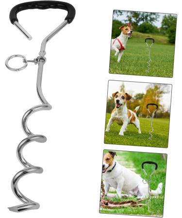 Milist Dogs Pile Floor Anchor: Durable Metal Spiral Dog Tie-Out Stake for Secure Outdoor Pet Leash - Buy Online on GoSupps.com