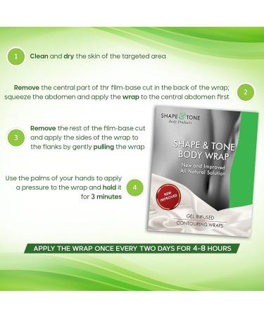 Shape & Tone Moisturizing Body Wrap - All Natural Body Applicator (5 Wraps) - Buy Online on GoSupps.com