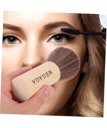 Beaupretty Record Cleaning Brush Short Handle Brush Cheekbone Blusher Face Brush Powder Brush Short Handle Makeup Brush Women Facial Brush Miss Make up Wooden Handle Foundation - Buy Online on GoSupps.com