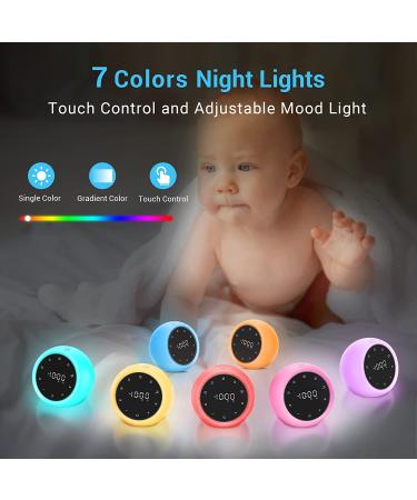 2022 New Version White Noise Machine with 2 Alarm Clock, 20 Soothing Sounds, 7 Color Night Light - Touch Control Sound Machine for Adults & Babies | Adjustable Volume, 5 Timer, Memory Function - Buy Online on GoSupps.com