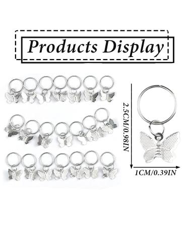 Naiska 20PCS Butterfly Hair Clips - Golden Hair Jewelry for Women - Braid Hair Cuffs Charms Rings - Silver Braid Clips - Dreadlock Accessories - Buy Online on GoSupps.com
