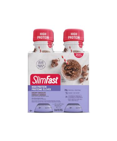 Slim Fast Advanced Nutrition Meal Replacement Shake 20g High Protein Creamy Chocolate Ready To Drink Gluten & Lactose Free 4 Bottles x 325ml