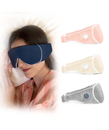 Kozy Cordless Heated Eye Mask for Dry Eyes Electric 3 Adjustable Heat Settings USB Rechargeable Washable Warm Eye Compress for Blepharitis Chalazion & Stye - Midnight Blue