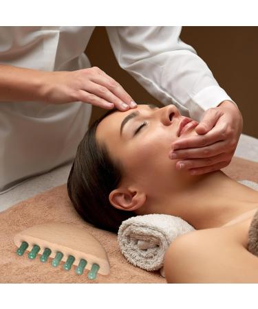Healvian Wooden Scalp Massage Comb with Natural Jade - Deep Tissue Trigger Point Massage Device for Men & Women - International Shipping - Buy Online on GoSupps.com