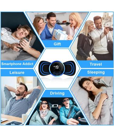 Flintronic Neck Massage Device - Portable EMS Shoulder & Neck Massager 8 Modes USB Mini Cervical Relief for Muscle Pain in Arms Back & Stomach - Buy Online on GoSupps.com