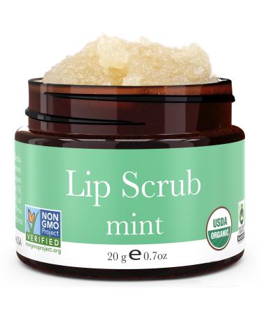 Beauty by Earth Organic Lip Scrub Mint Aroma- Natural Peeling Sugar Scrubs exfoliator for chapped dry lips donates moisture lips with fresh natural ingredients. - Buy Online on GoSupps.com