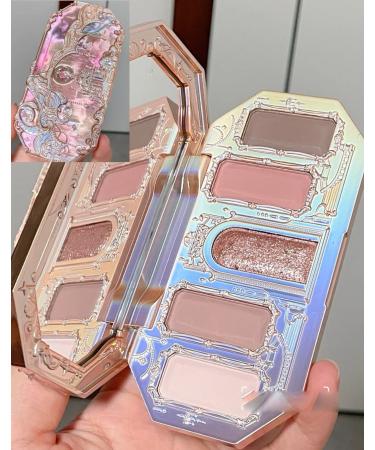 Huazhixiao Moonlight Mermaid Series 5 Color Eyeshadow Palette - Pigmented Multichrome Shades - Buy Online on GoSupps.com