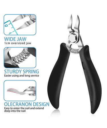 BOKUGE Toe Nail Clippers - Professional Long Handle Clipper for Thick Nails, Steel Ingrown Toenail Tool for Men, Women, and Elderly - Black - Buy Online on GoSupps.com