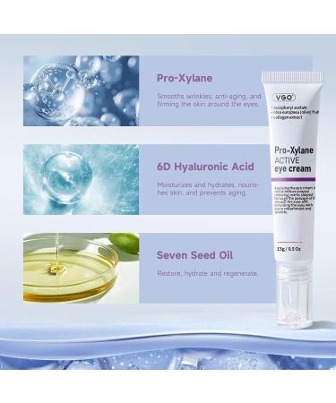 VGO Eye Cream - Dark Circles & Puffiness Repair with Pro-Xylane & 6D Hyaluronic Acid | Moisturizing Under Eye Cream - 15g/0.5oz - Buy Online on GoSupps.com