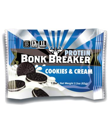 Bonk Breaker Cookies and Cream Protein Bar Box of 12