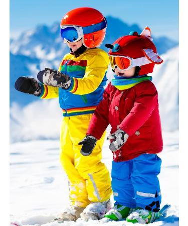 SATINIOR Kids Winter Ski Gloves 2 Pairs 5-8 Years | Waterproof & Warm Snow Mittens for Outdoor Activities - Buy Online on GoSupps.com
