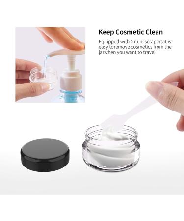 Pamiyo 24 Pack 15ml Clear Empty Jars with Screw Caps Perfect for Lotions Creams Mini Candles & Cosmetics Black Transparent Crucibles for Travel & DIY Projects - Buy Online on GoSupps.com
