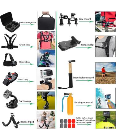 Action Camera Accessory Kit for GoPro, Insta360, DJI, AKASO - DT08 Bundle - Buy Online on GoSupps.com