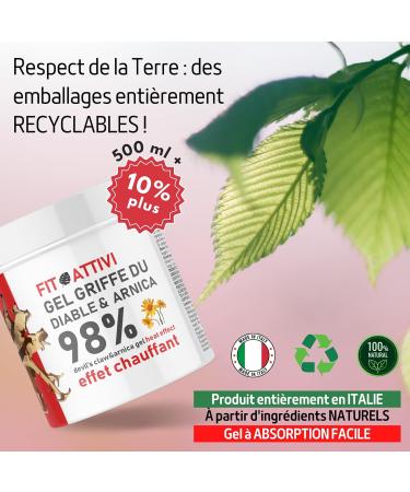 550 ml Devil's Claw Muscular Heating Ointment - Harpagophytum Arnica Camphor Massage and Relaxation Gel - Strong Cream for - Buy Online on GoSupps.com