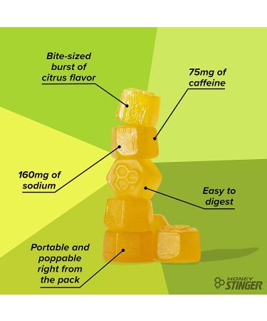 Honey Stinger Stingerita Lime Energy Chews | Gluten-Free with Caffeine | Sports Nutrition for Exercise | 12 Pack 21.6oz - Buy Online on GoSupps.com