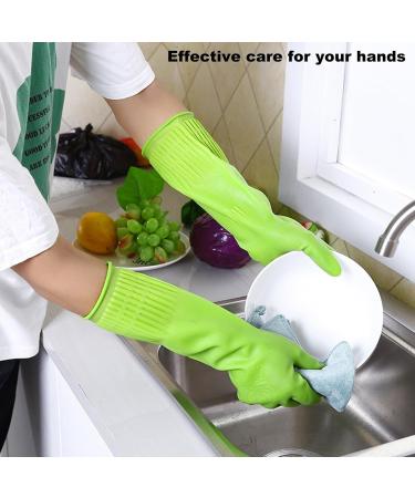 BUKISA Dishwashing Gloves Household Cleaning Gloves 1 Pair Waterproof Dishwashing Gloves Reusable Household Gloves Latex Thicken Kitchen Cleaning Housework Tools - Buy Online on GoSupps.com