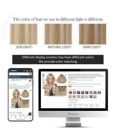 Vivien Clip-in Extensions | Real Remy Hair | Highlighted Ash Blonde #P27/60 | 10 Inch - 80g - 7 Pieces - Buy Online on GoSupps.com