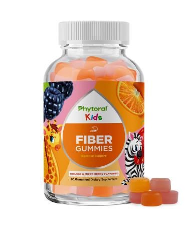 Natural Prebiotic Fiber Gummies for Kids - Chicory Root Fiber Gummy Vitamins for Kids Constipation Relief Immune Support and Digestive Support - Delicious Kids Fiber Gummies and Prebiotic Supplement