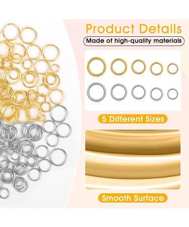 4600Pcs Silver and Gold Jump Rings with Open/Close Tools - Assorted Sizes for Jewelry Making and Repair - Buy Online on GoSupps.com