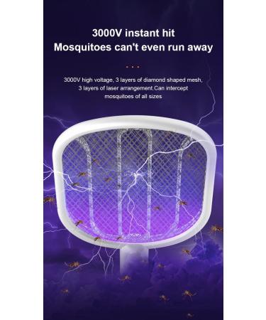 THINKA 2-in-1 Electric Mosquito Swatter - Rechargeable Powerful Indoor/Outdoor Racket - 3 Safety Layer Diamond Mesh Storage Base Use While Charging. - Buy Online on GoSupps.com