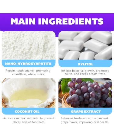 Hydroxyapatite Solid Toothpaste Tablets for Teeth Whitening Breath Freshening Tooth Enamel Protection Coconut Oil Xylitol Travel Friendly Dental Care (70 Tablets) - Buy Online on GoSupps.com