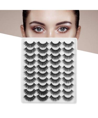 6D Eyelashes - 20 Pairs Professional Handmade Fake Eyelashes | Soft Thick Natural & Reusable for Home Use (MC-10) - Buy Online on GoSupps.com